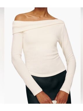 Reformation Elio Knit Off-the-Shoulder Top